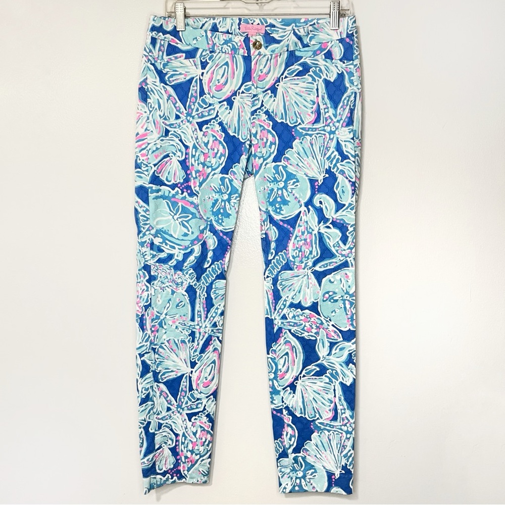 Lilly Pulitzer Kelly Skinny Ankle Pant Blue Shades Size 6